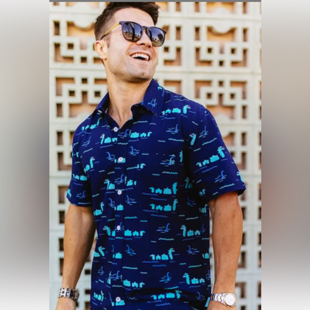 Tipsy Elves NOTHIN' BUT NESSY HAWAIIAN SHIRT XL